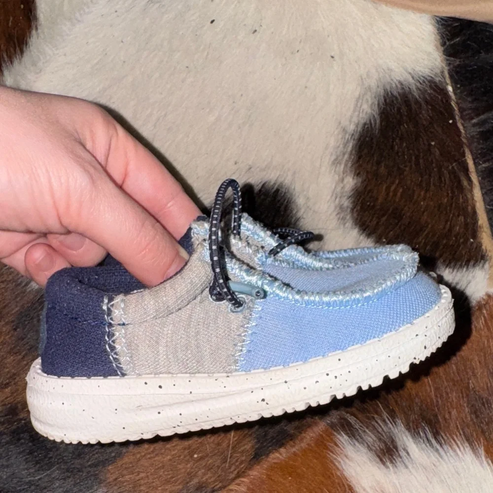 Hey Dude Kids Light Blue Moccasins